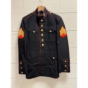 38 LONG SERGEANT US MARINES DRESS BLUE UNIFORM JACKET E-5 USMC